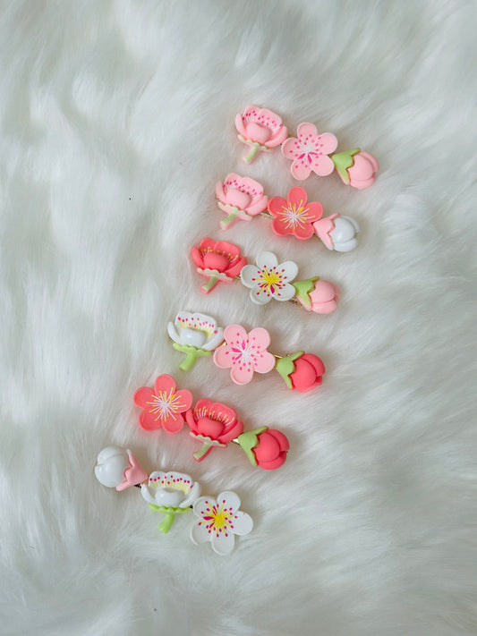 Cherry Blossom Sunflower Hair Clip