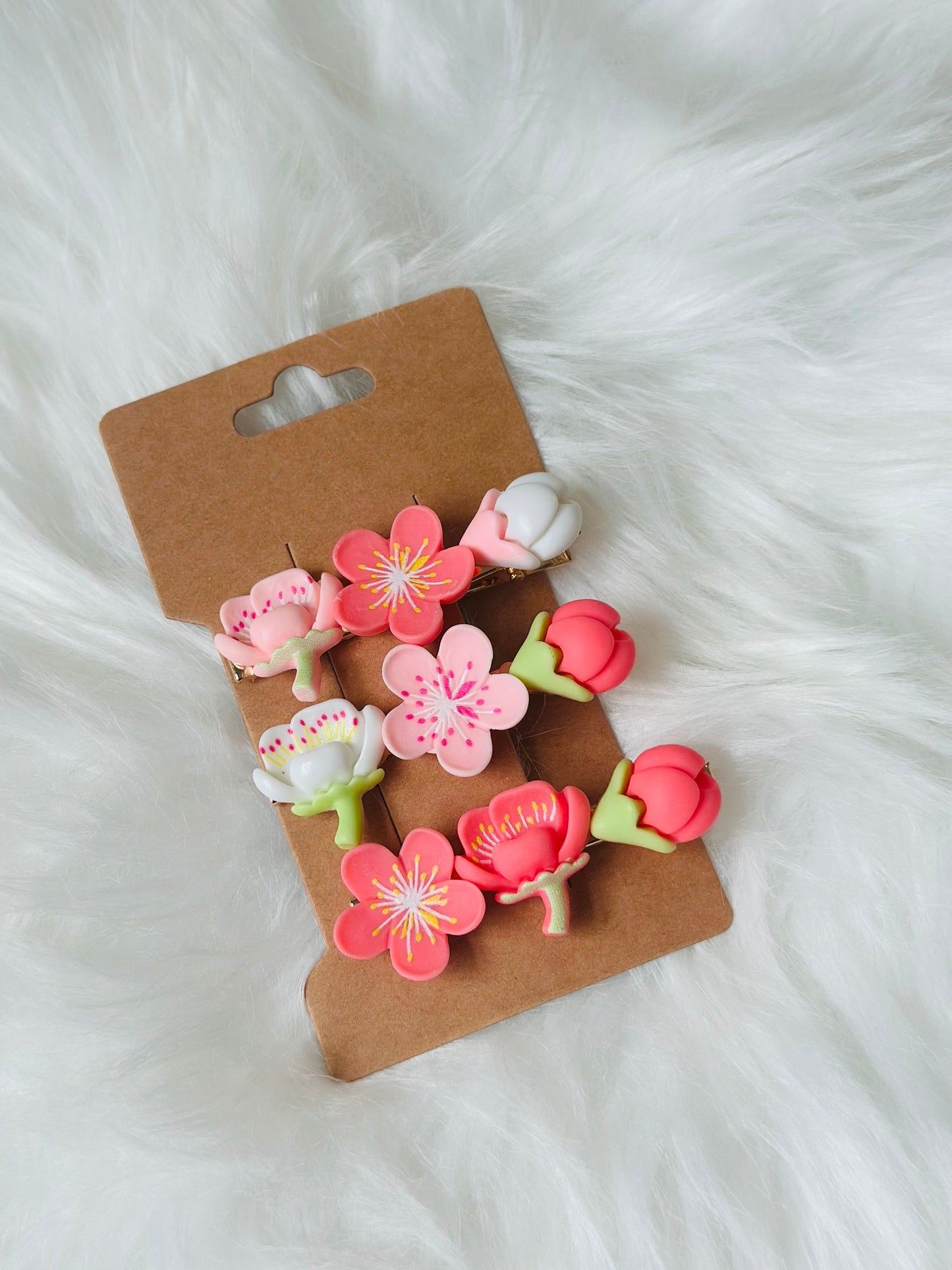 Cherry Blossom Sunflower Hair Clip