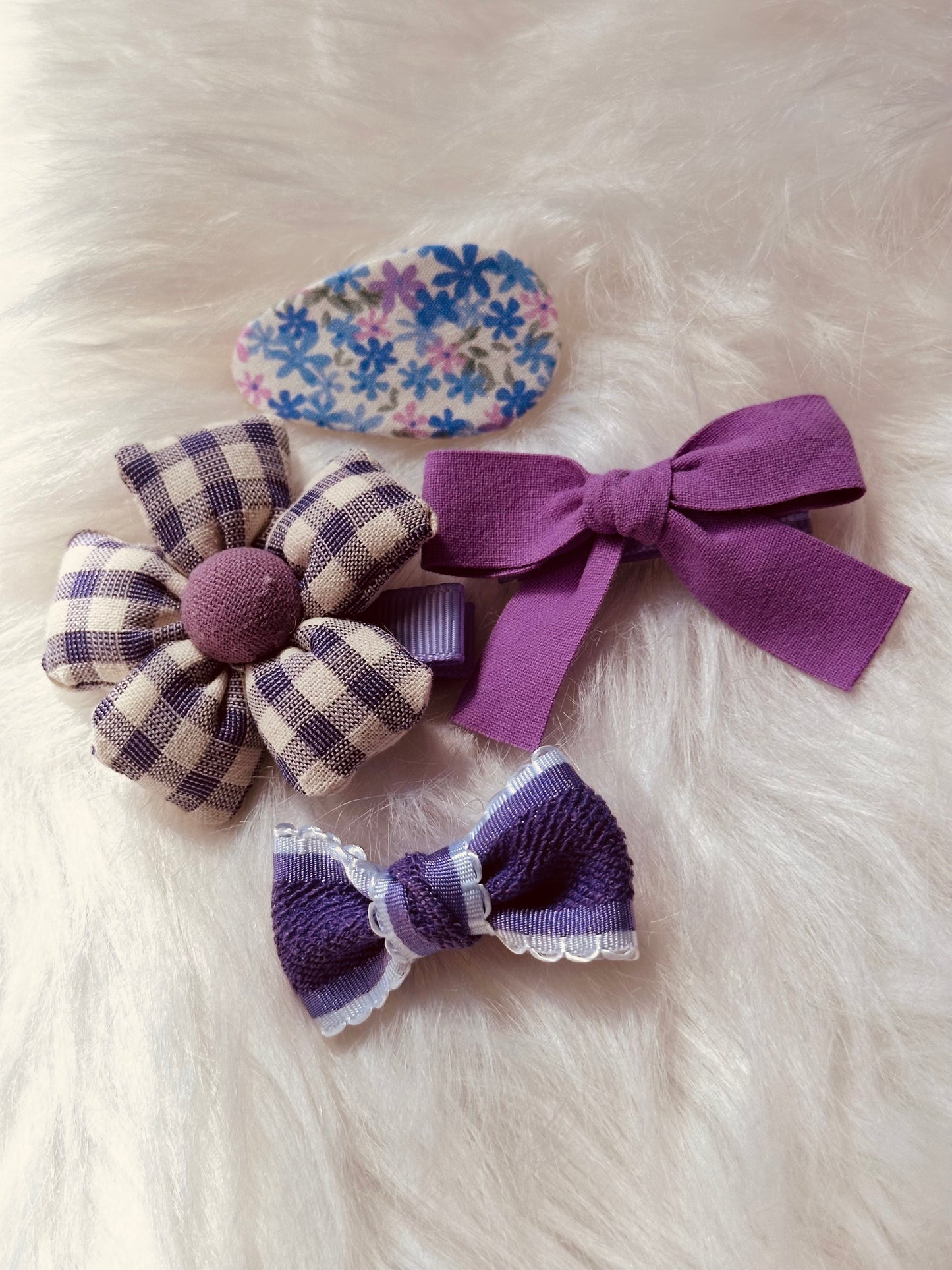 Hair Clip Purple in color